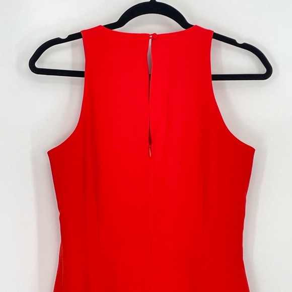 Banana Republic Womens Sleeveless A-Line Scoop Neck Red/Orange Dress Size 6 - Picture 3 of 9